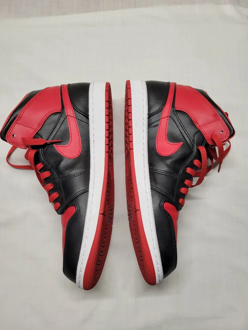 Air Jordan 1 Mid DQ8426-060 Black/Fire Red Alternate Bred Men's Size 11